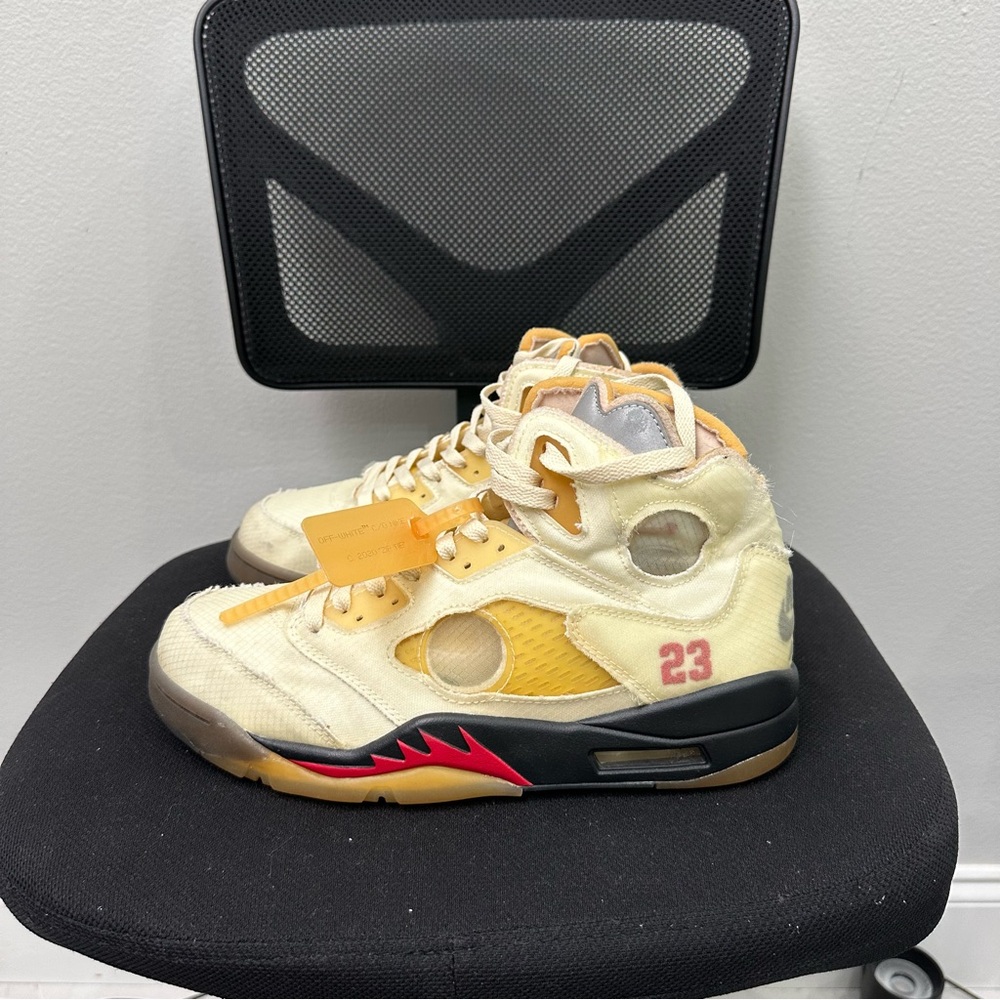 Jordan Athletic Shoes in Cream and Red